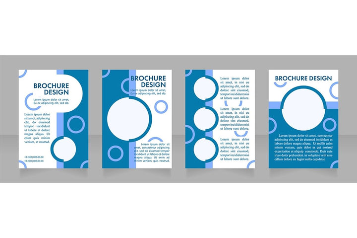 Marketing blank brochure layout design set