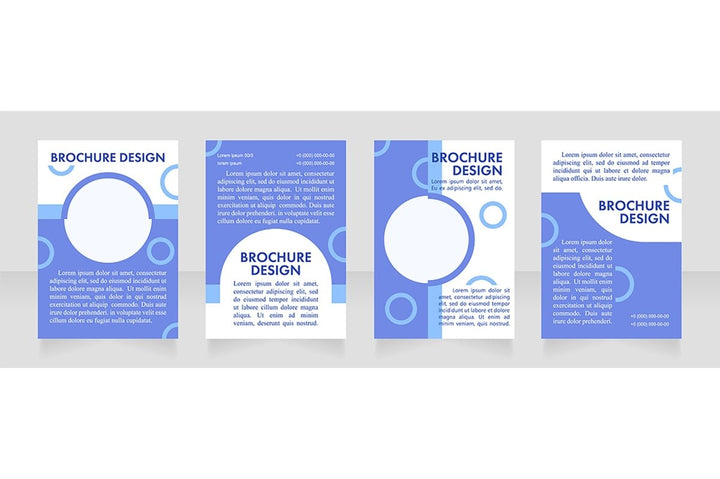 Marketing blank brochure layout design set