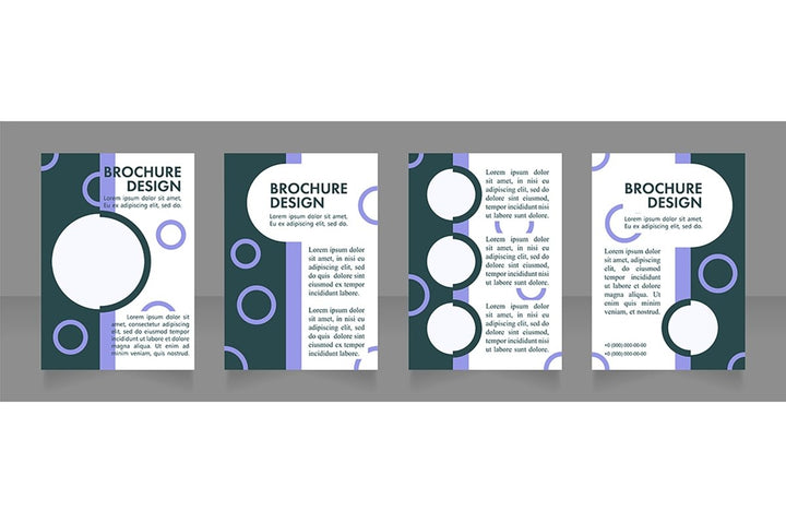 Marketing blank brochure layout design set