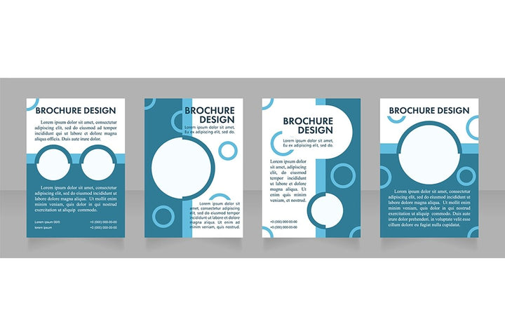 Marketing blank brochure layout design set