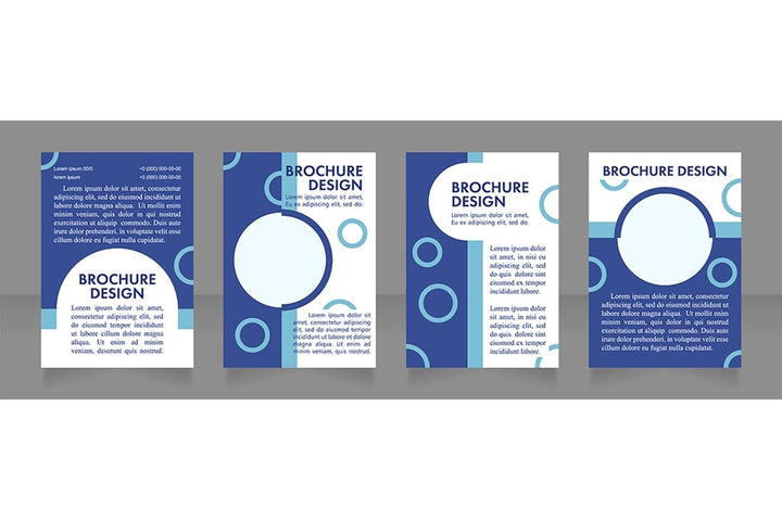 Marketing blank brochure layout design set