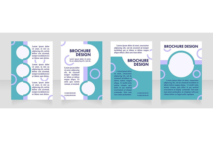 Marketing blank brochure layout design set