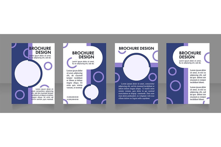Marketing blank brochure layout design set