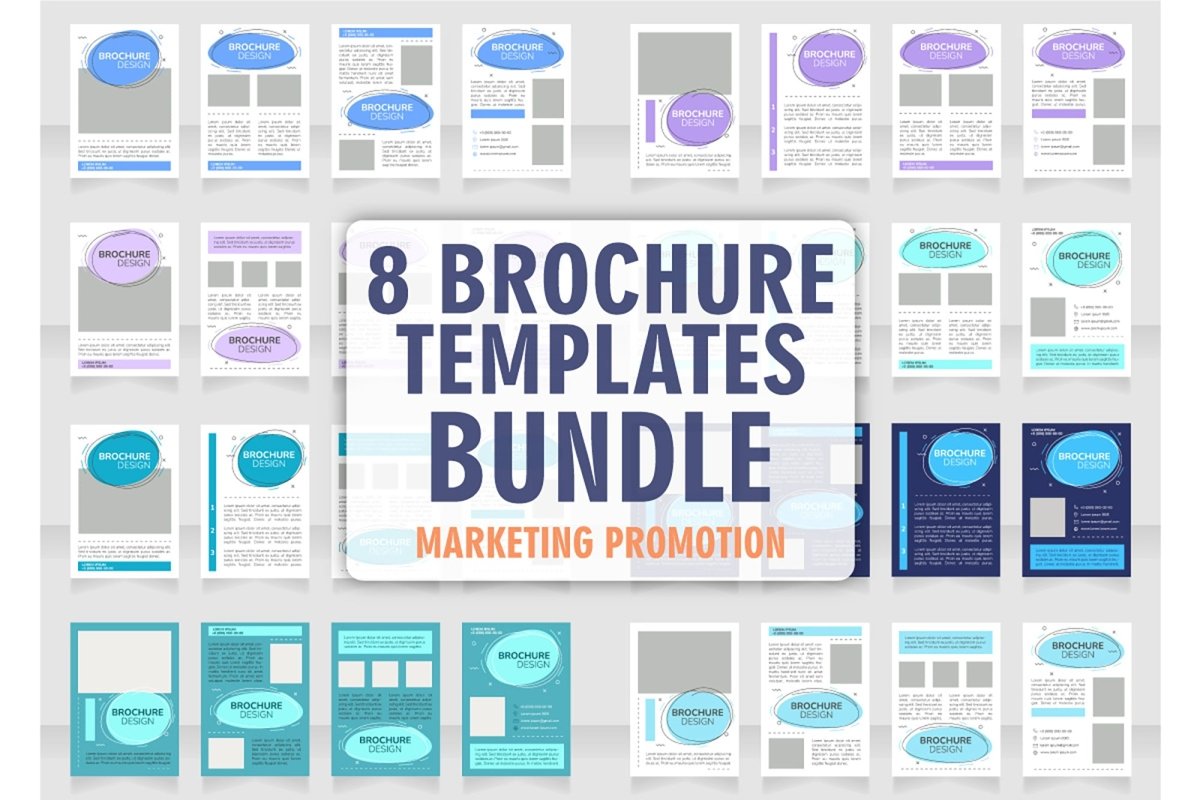 Marketing brochure layout design bundle