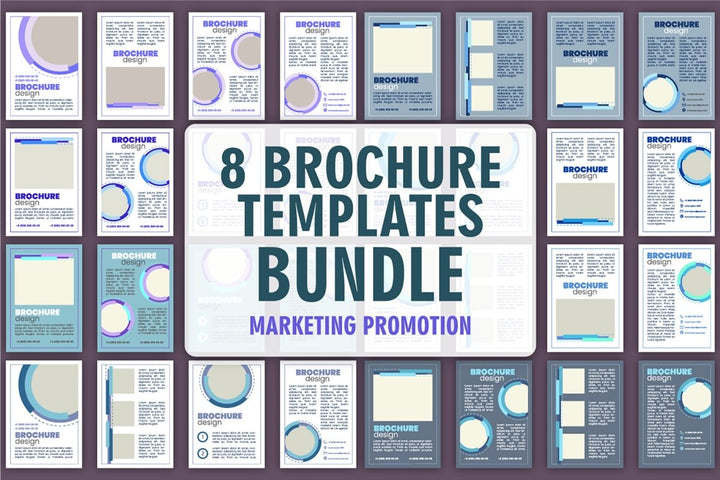 Marketing service brochure layout design bundle