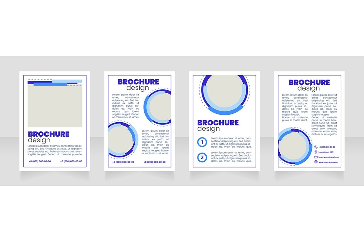 Marketing service brochure layout design bundle