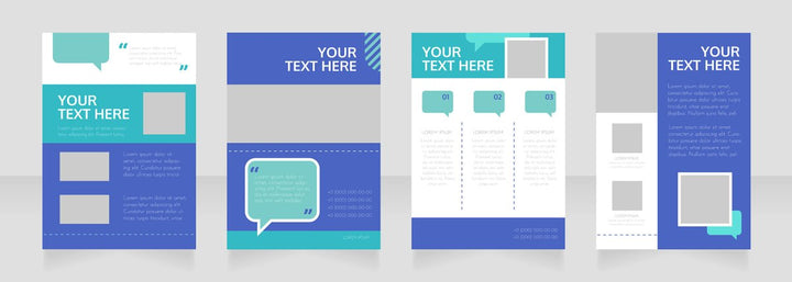 Mass media blank brochure templaye bundle