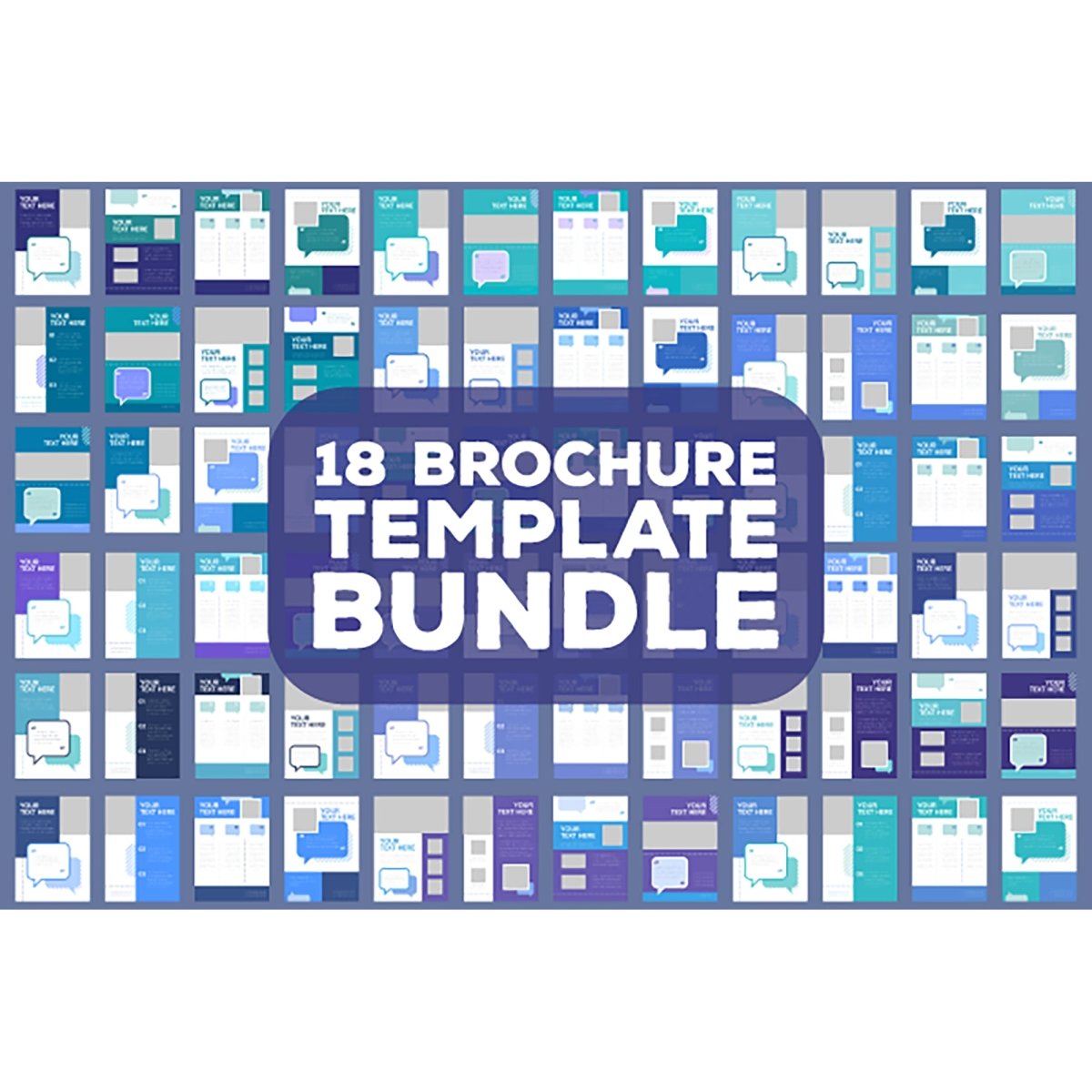 Mass media blank brochure templaye bundle