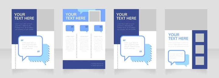 Mass media blank brochure templaye bundle