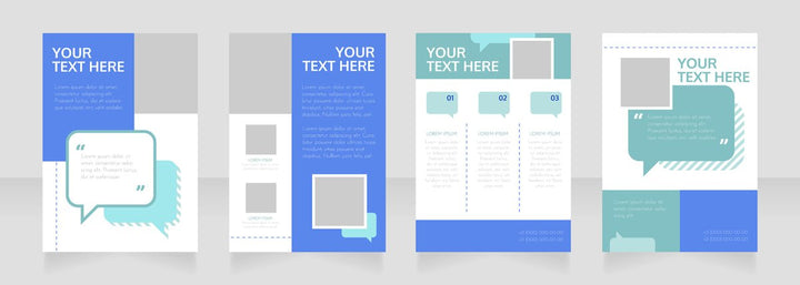 Mass media blank brochure templaye bundle