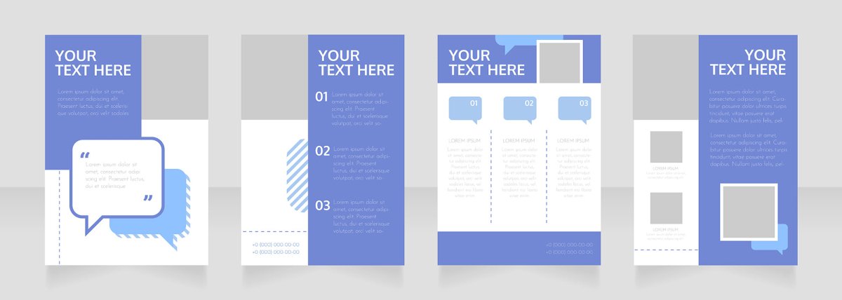 Mass media blank brochure templaye bundle