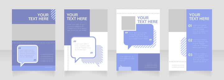 Mass media blank brochure templaye bundle