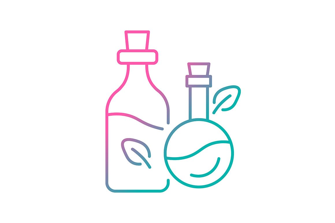Massage tools and equipment gradient icons set for dark and light mode