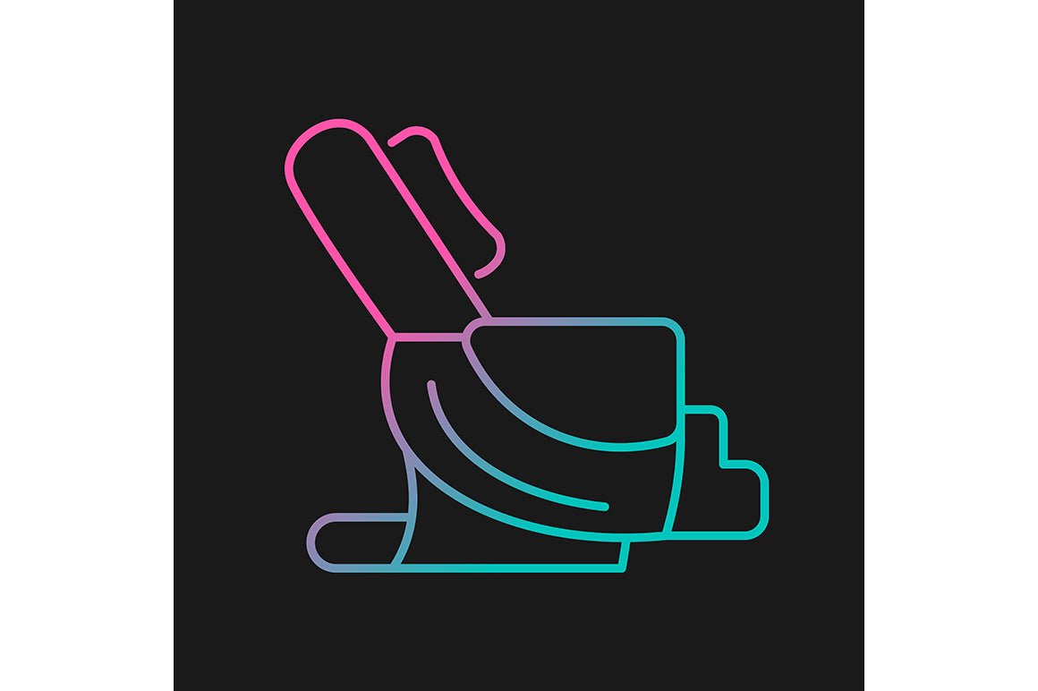 Massage tools and equipment gradient icons set for dark and light mode