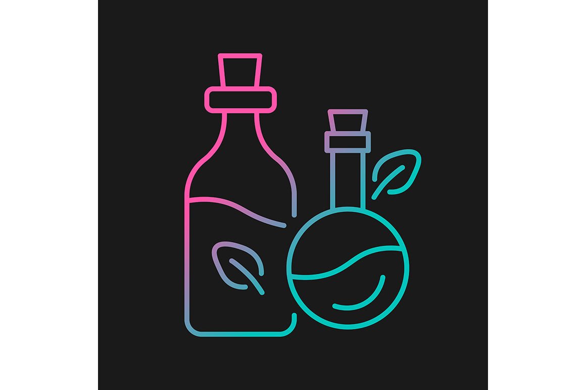 Massage tools and equipment gradient icons set for dark and light mode