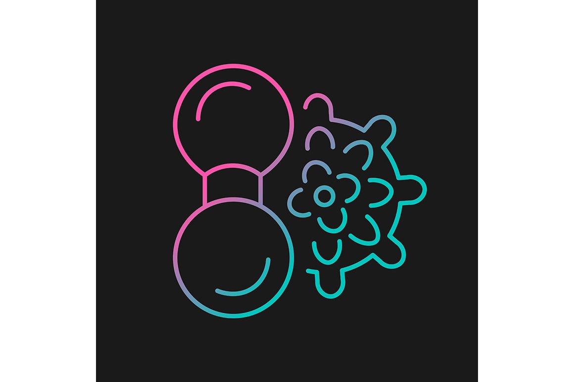 Massage tools and equipment gradient icons set for dark and light mode
