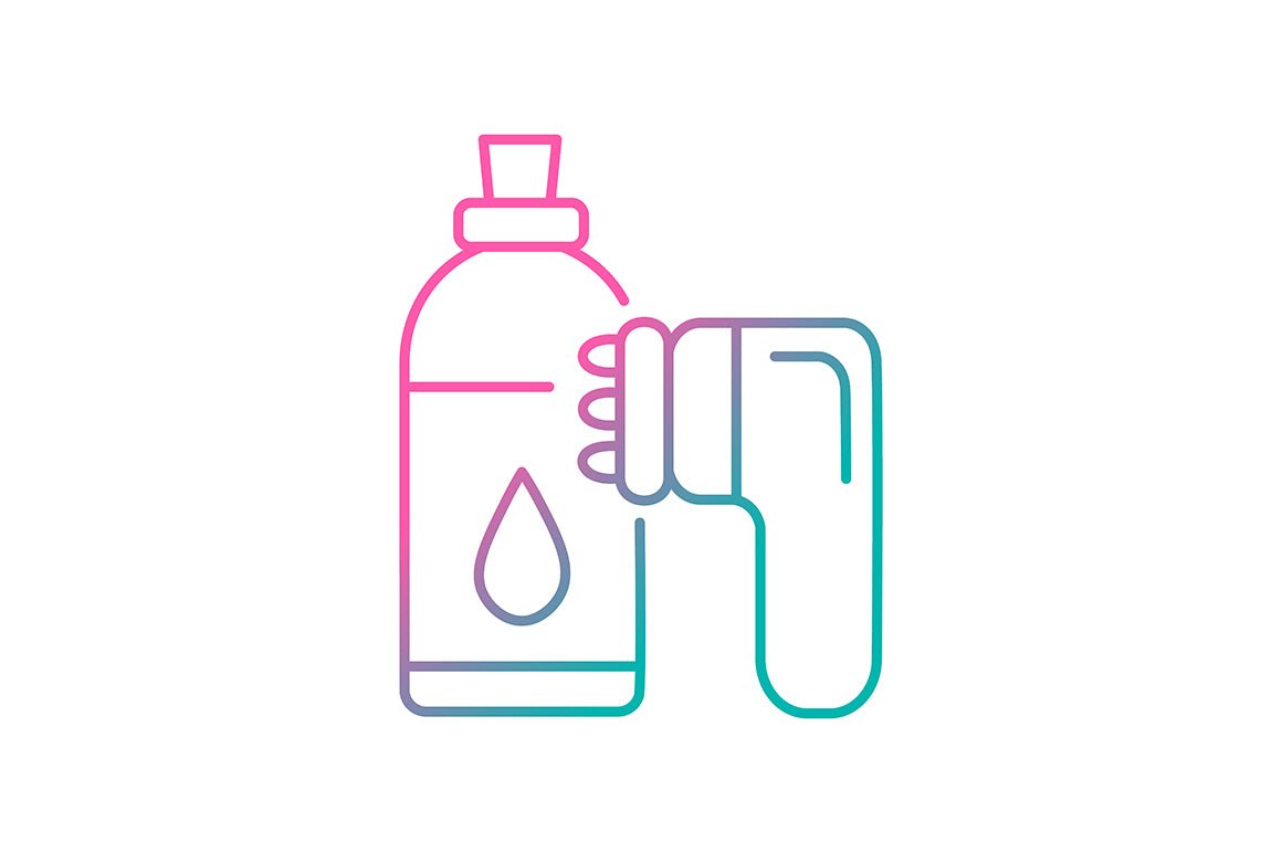 Massage tools and equipment gradient icons set for dark and light mode