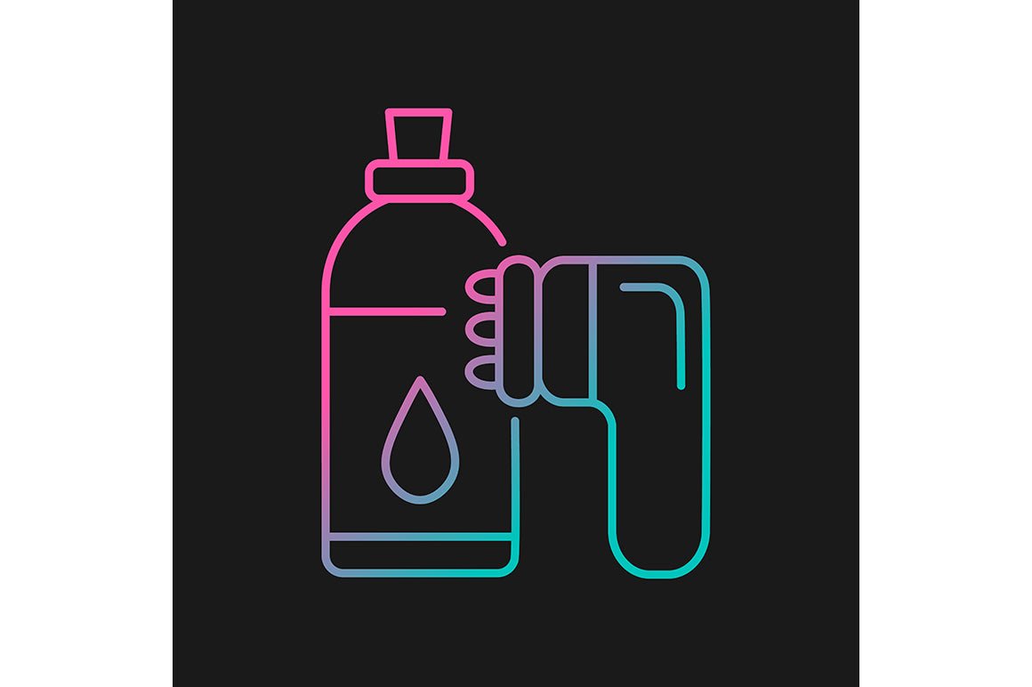 Massage tools and equipment gradient icons set for dark and light mode