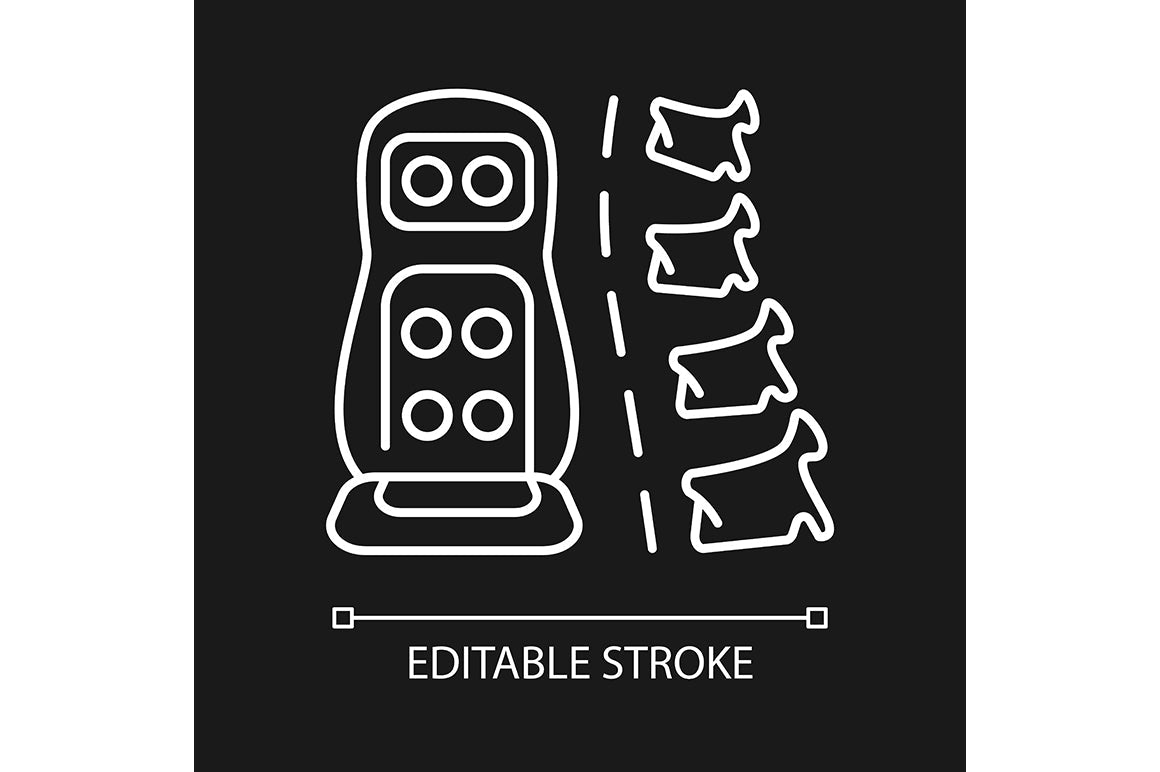 Massage tools and equipment linear icons set for dark and light mode