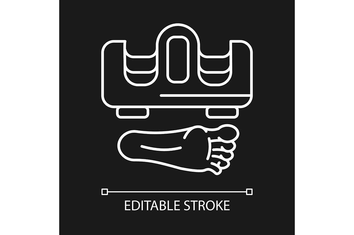 Massage tools and equipment linear icons set for dark and light mode