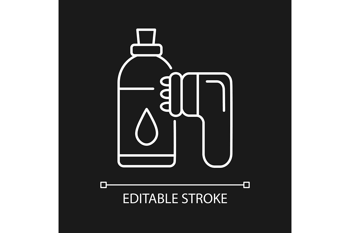 Massage tools and equipment linear icons set for dark and light mode