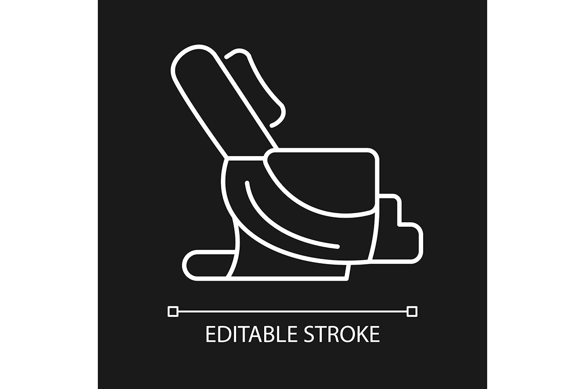 Massage tools and equipment linear icons set for dark and light mode
