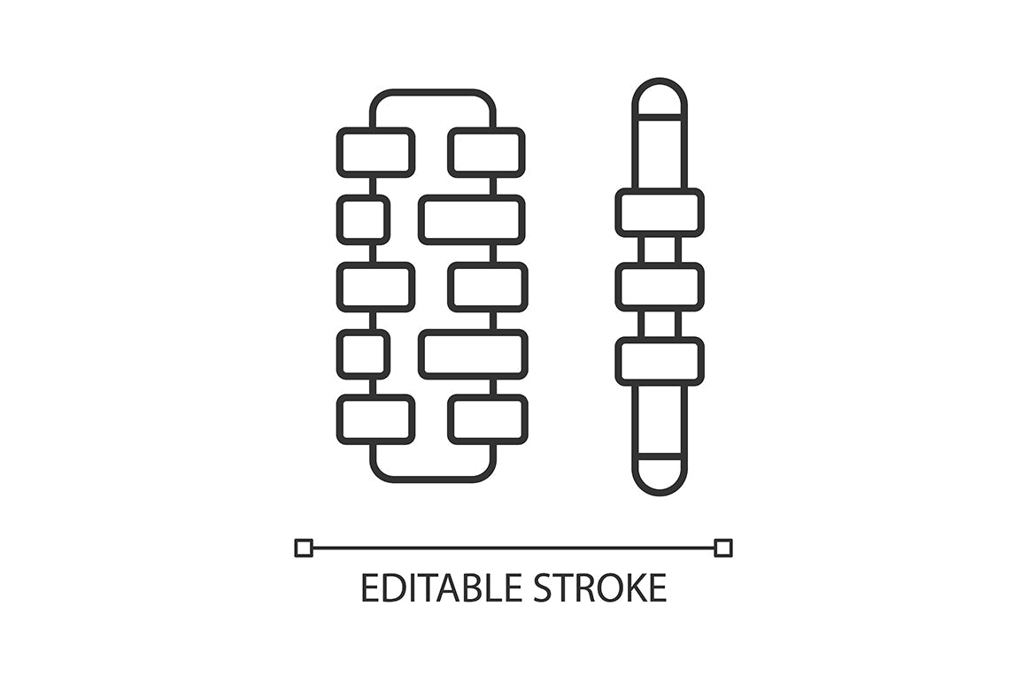 Massage tools and equipment linear icons set for dark and light mode
