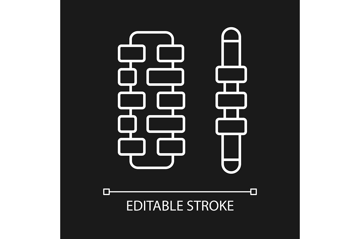 Massage tools and equipment linear icons set for dark and light mode
