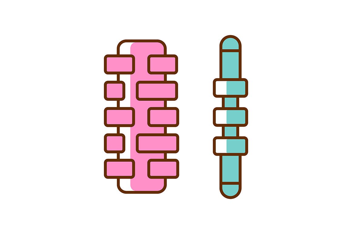 Massage tools and equipment RGB color icons set