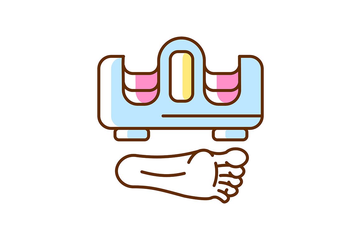 Massage tools and equipment RGB color icons set