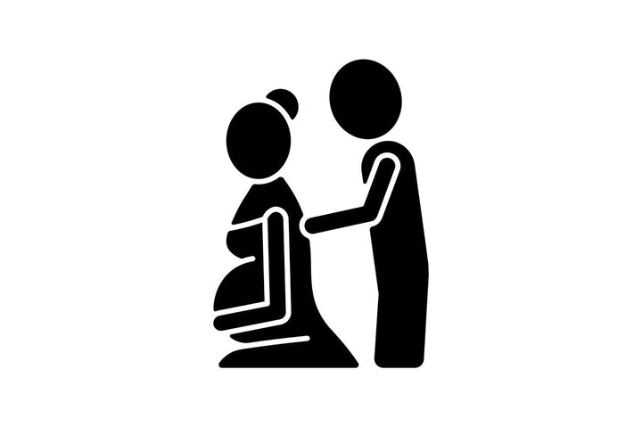 Massage types black glyph icons set on white space