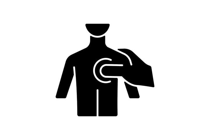 Massage types black glyph icons set on white space