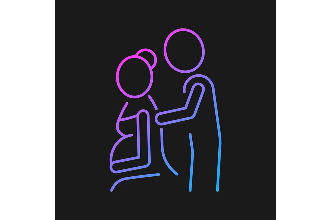 Massage types gradient icons set for dark and light mode