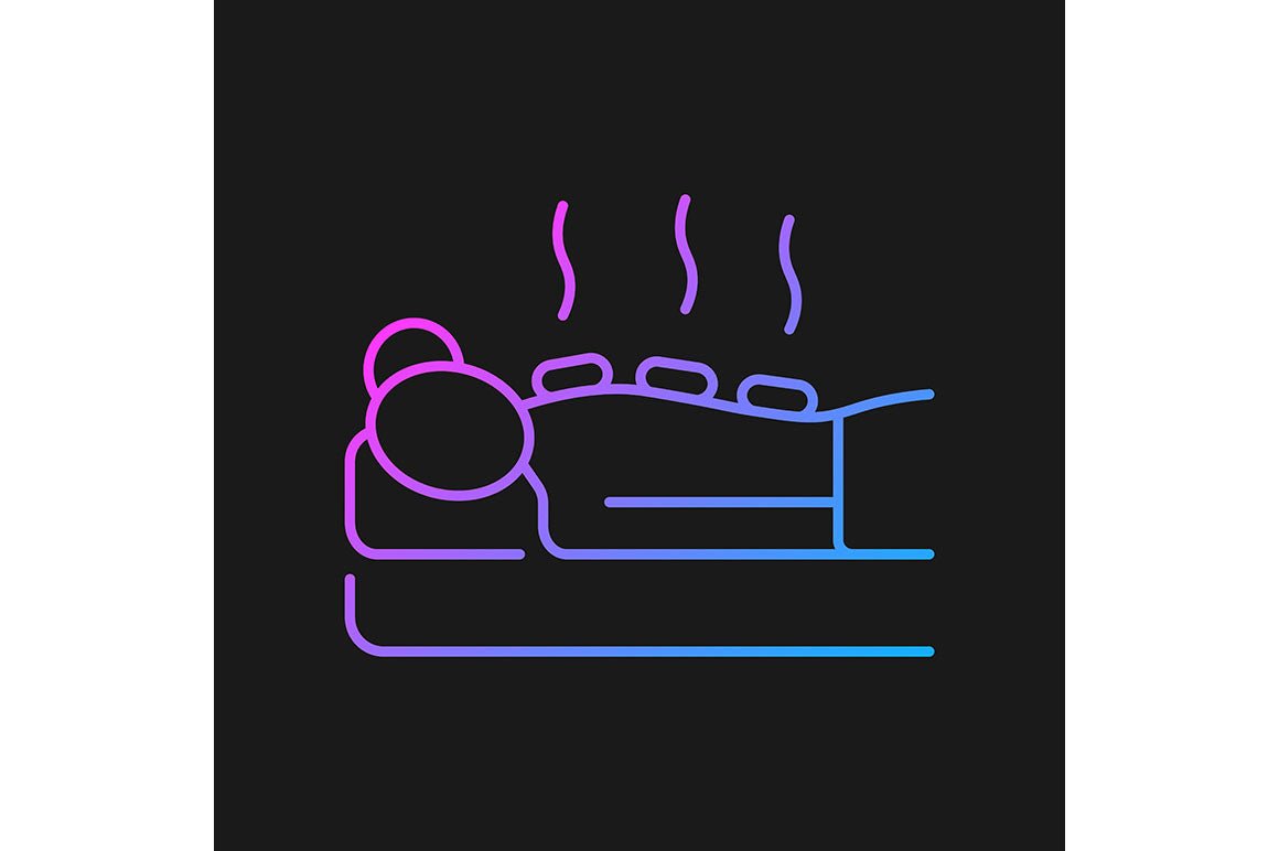 Massage types gradient icons set for dark and light mode