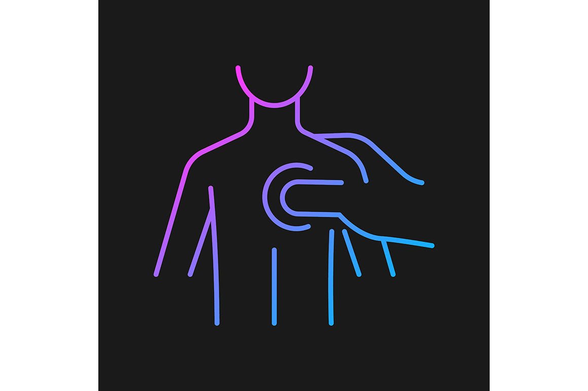 Massage types gradient icons set for dark and light mode