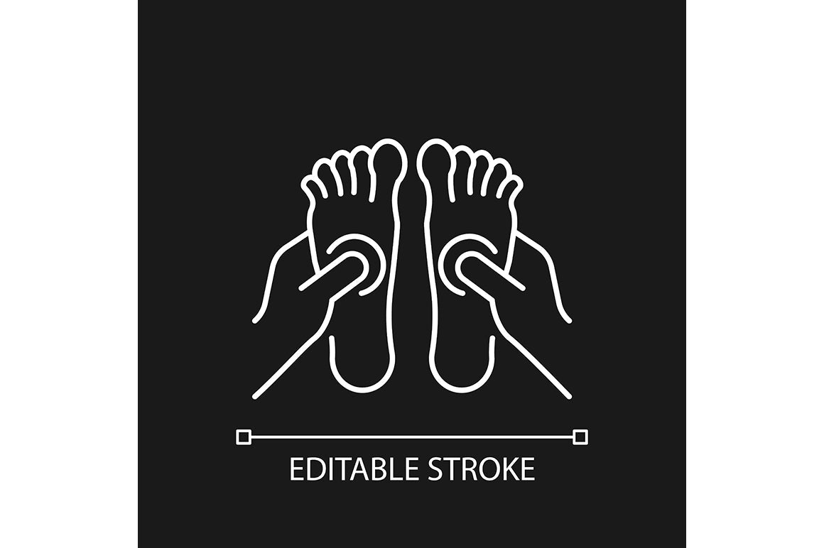 Massage types linear icons set for dark and light mode