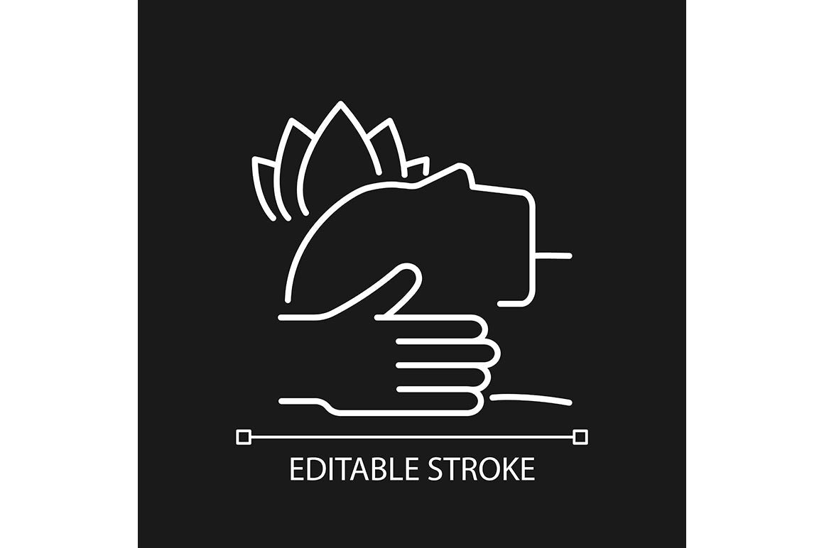 Massage types linear icons set for dark and light mode