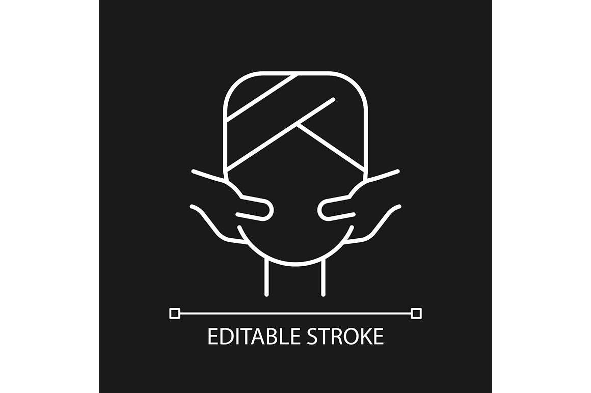 Massage types linear icons set for dark and light mode