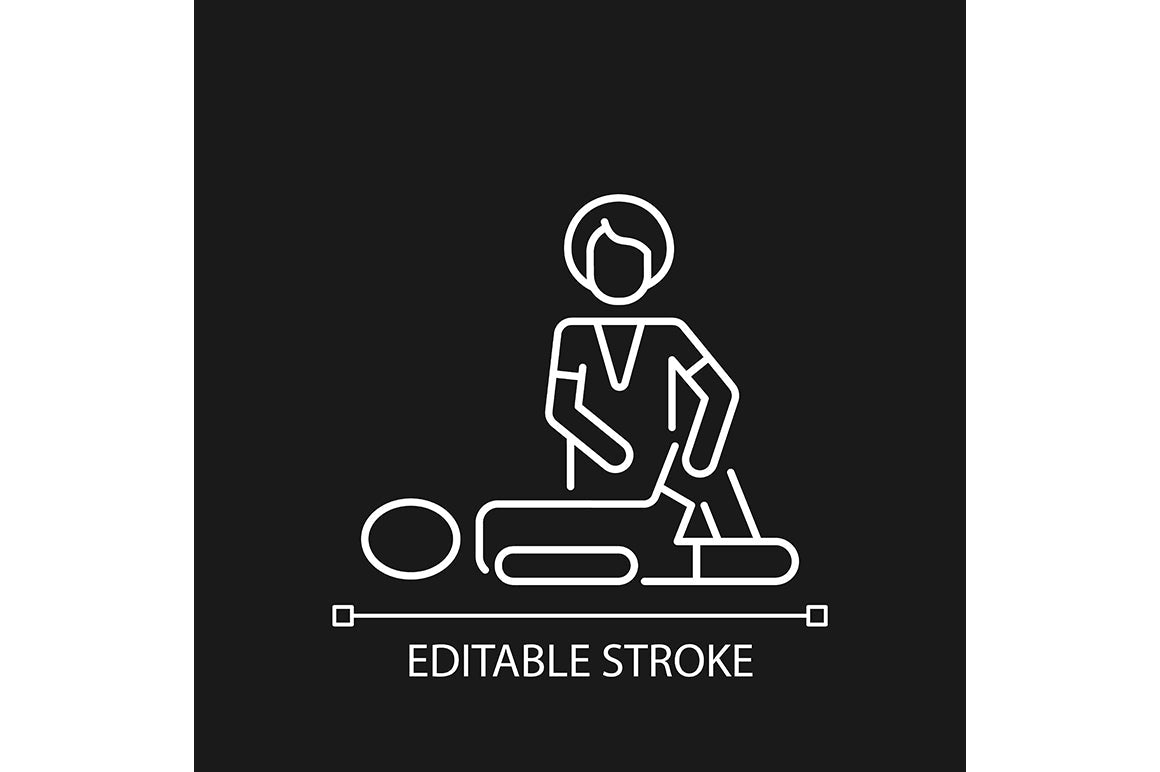 Massage types linear icons set for dark and light mode