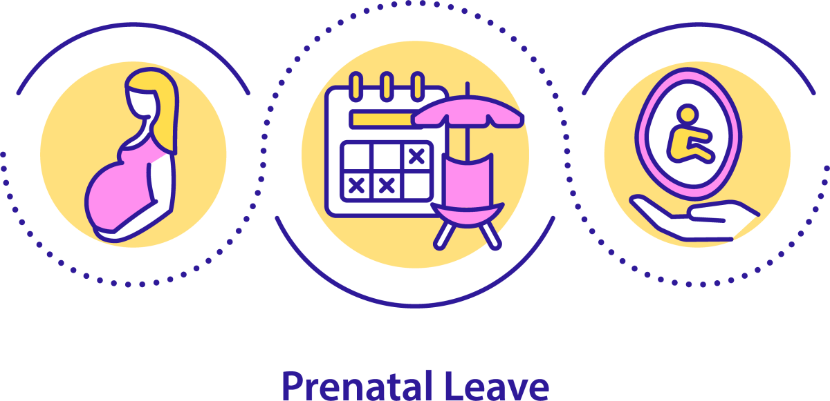 Maternity Leave Duration Icons Bundle