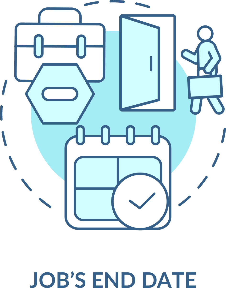 Maternity leave related blue concept icons set