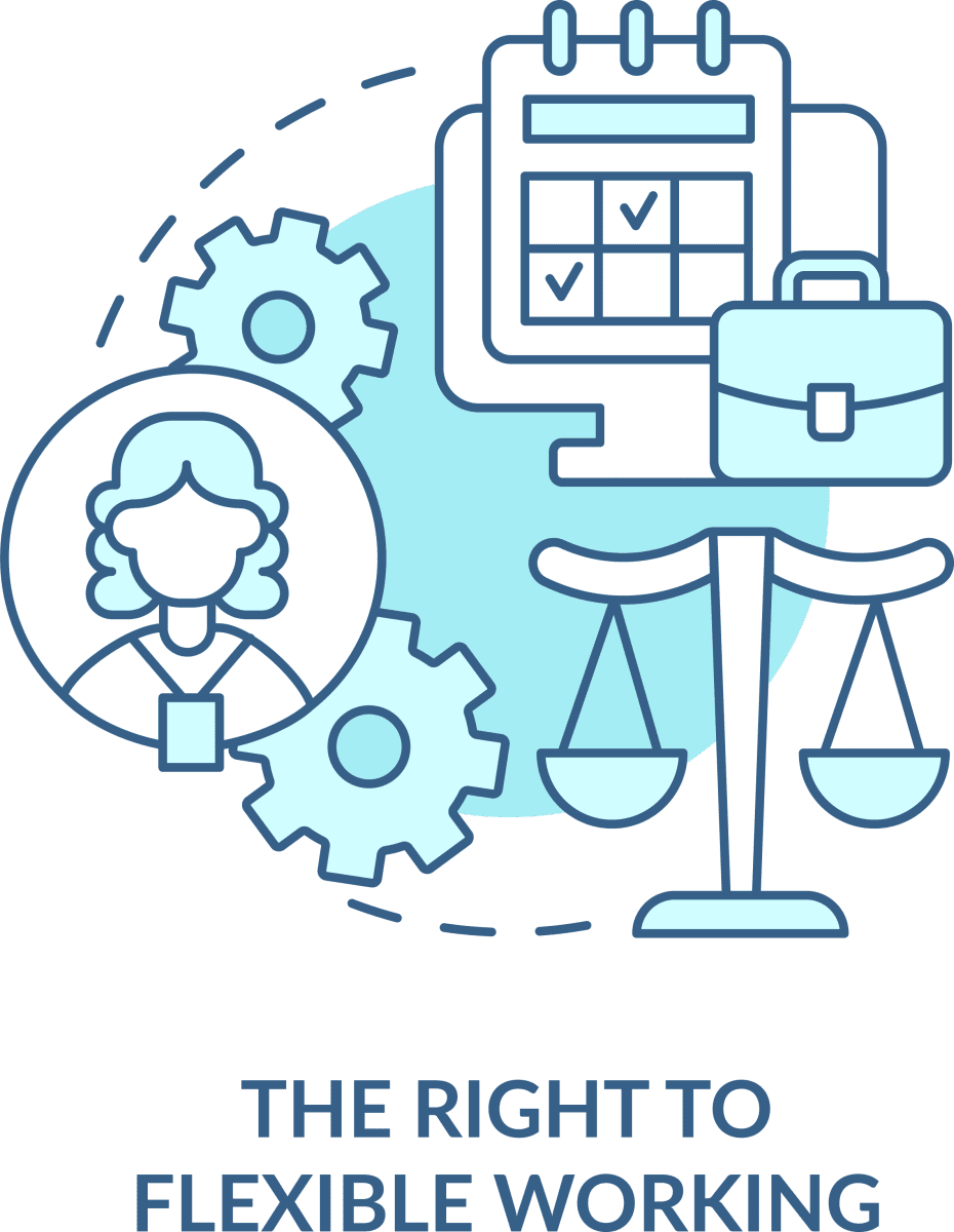 Maternity leave related blue concept icons set