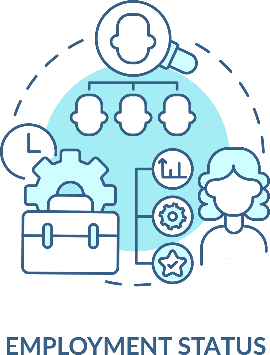 Maternity leave related blue concept icons set
