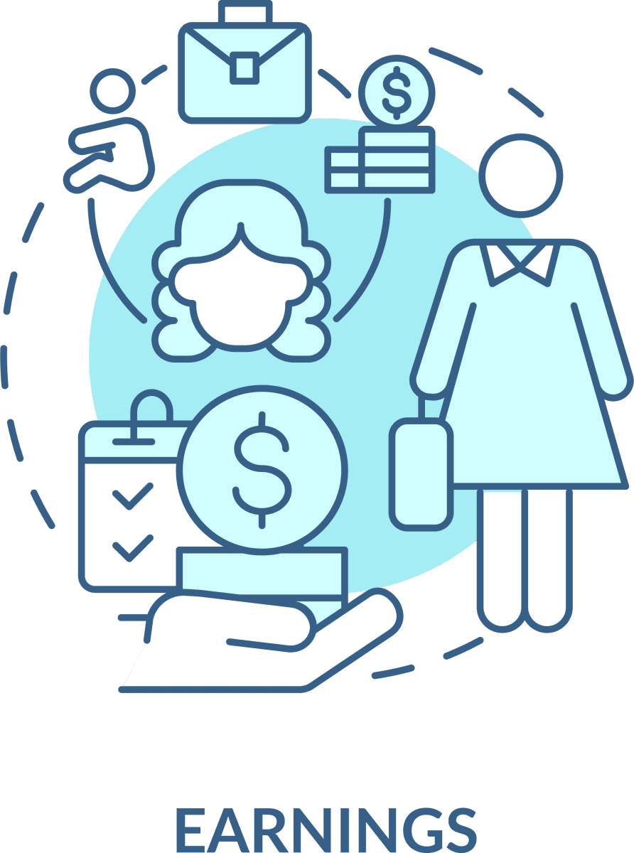 Maternity leave related blue concept icons set