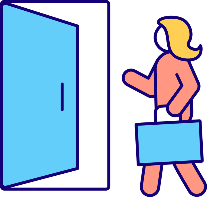 Maternity leave related RGB color icons set
