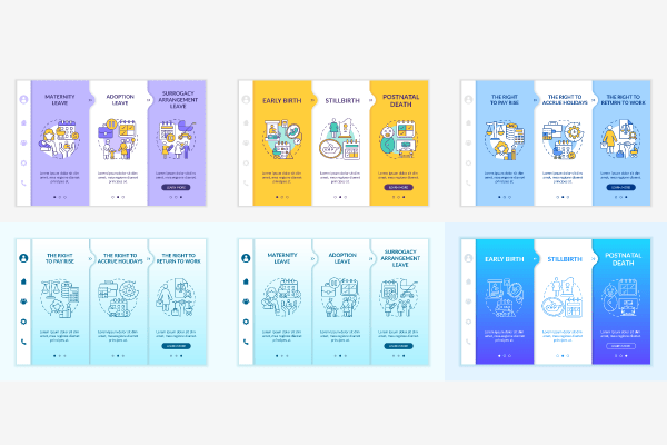 Maternity Leave Rights Vector Template