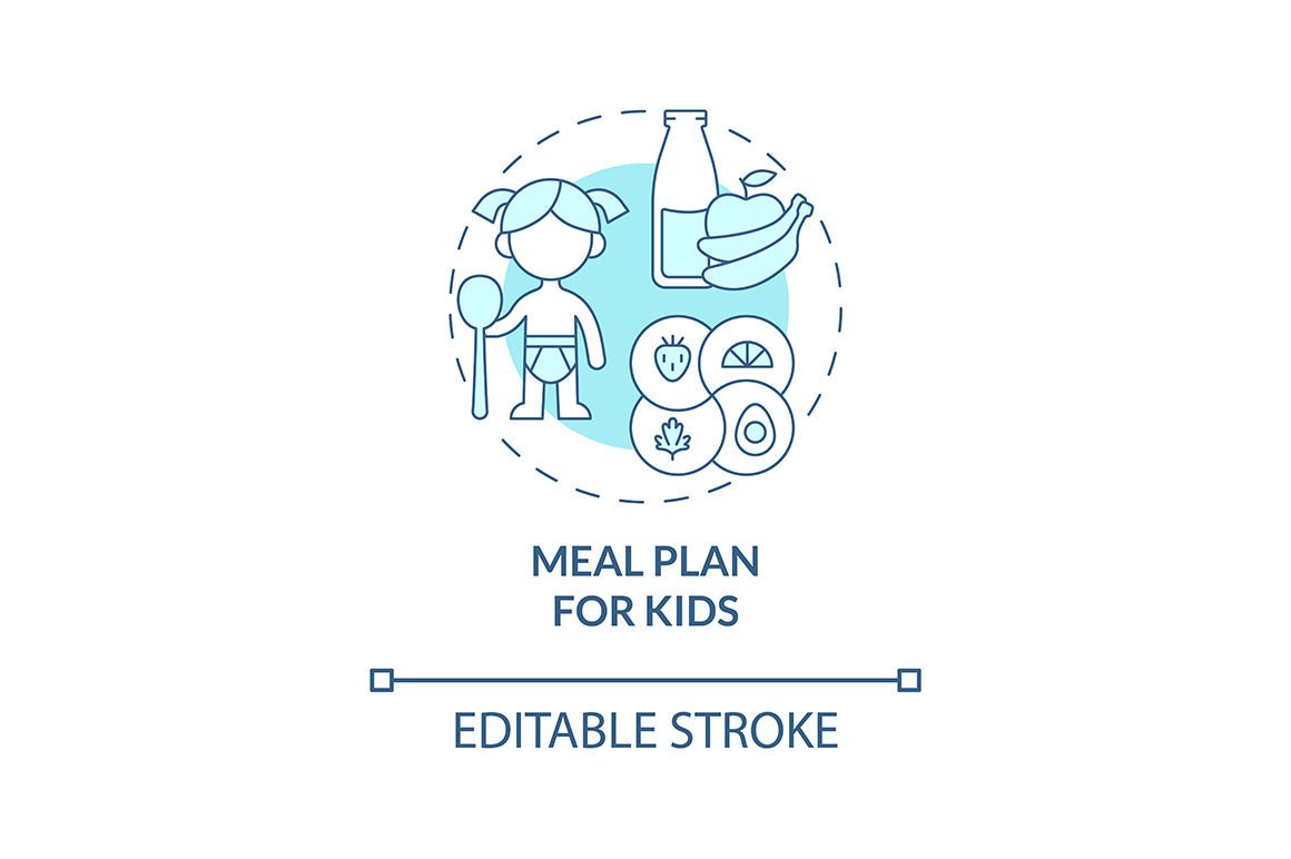 Meal plan related concept icons bundle