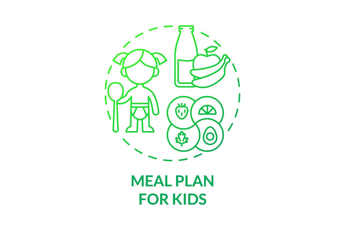 Meal plan related concept icons bundle