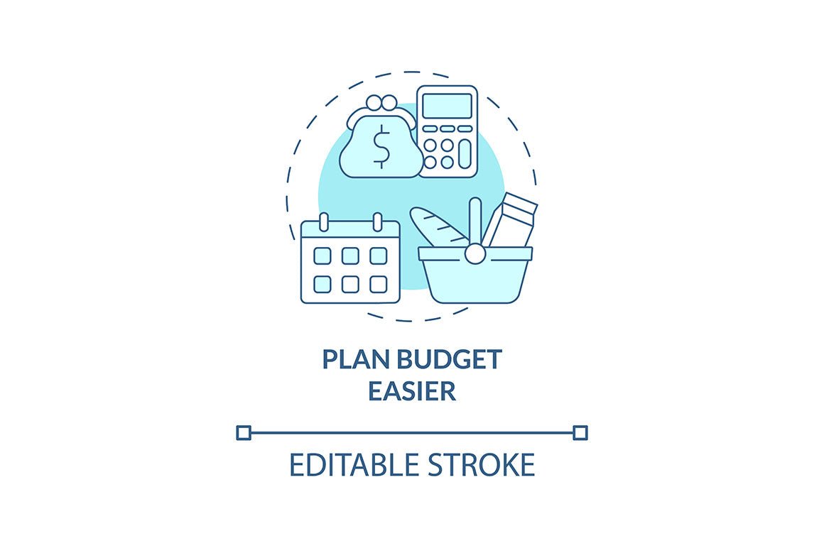 Meal plan related concept icons bundle