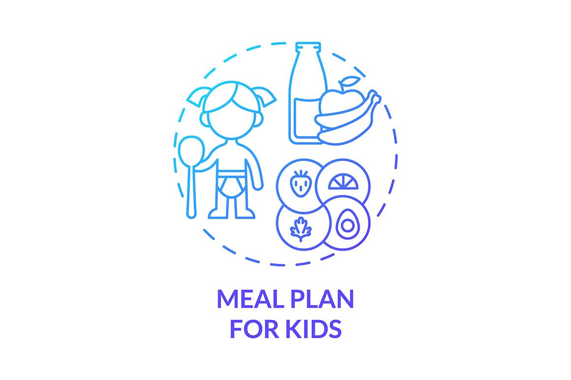 Meal plan related concept icons bundle